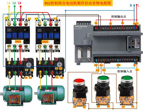 Plc控制两台电动机顺序启动怎么接线（实例讲解） 酷爱电子网
