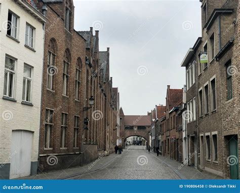 Belgium, Beautiful European Architecture. Old Medieval Brugge Stock ...