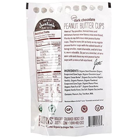 Snapklik Justins Mini Dark Chocolate Peanut Butter Cups 4 7 Oz