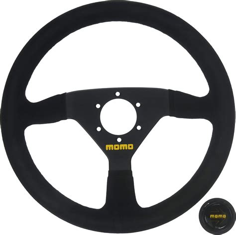 Amazon Momo Motorsport Mod Racing Steering Wheel Black Suede