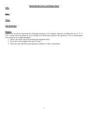 Chem K Intermolecular Forces Report Sheet Docx Intermolecular