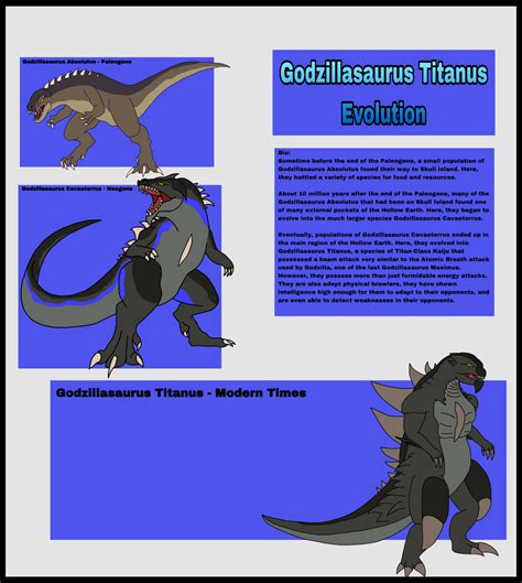 Godzillasaurus Titanus Evolution By Godzillalouise On Deviantart