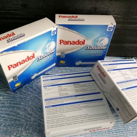 Jual Panadol Soluble Lemon Flavour Panadol Celup Original 20 Tablet Box