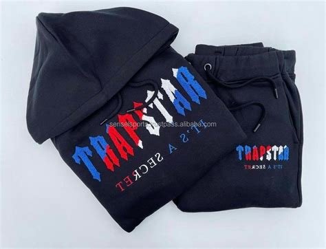 Trapstar Full Tracksuit Hooded Embroidery Track Suits Red Black