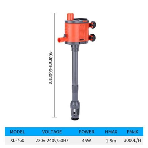 Filtration pompe Filtre d aquarium multifonction 3 en 1 pompe à eau