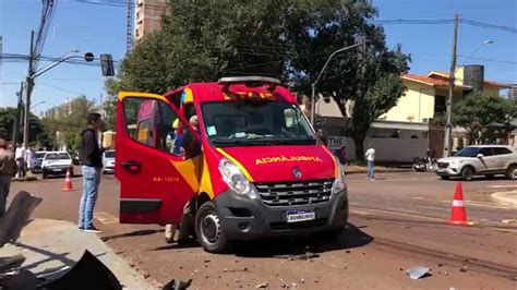 Forte colisão é registrada na Rua Fortaleza a Rua Nereu Ramos no