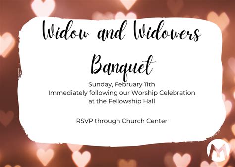 Widow And Widowers Banquet