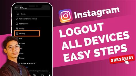 How To Logout Instagram From All Devices Youtube