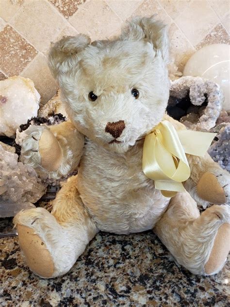 1950s White Steiff Original Teddy Bear 17 Tall Teddy Teddy Bear