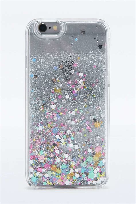 Urban outfitters Water And Glitter Iphone 6 Case in Silver | Lyst