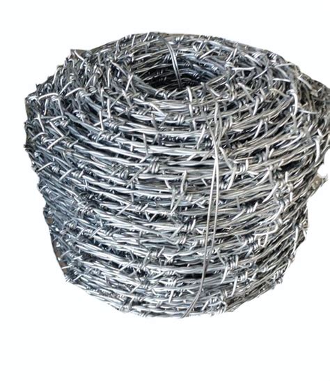 Iron Galvanized Gauge Gi Barbed Wire Wire Diameter Mm At