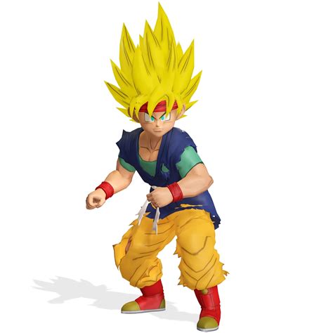 Free STL File DRAGON BALL GT GOKU 3D MODEL RIGGED GOKU GIRL GIRL