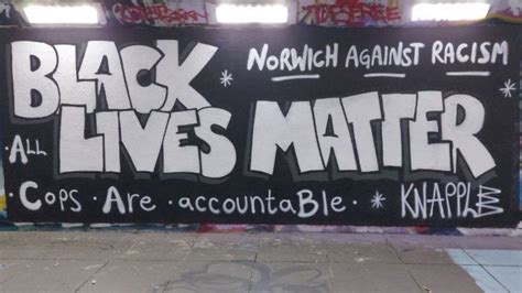 Black Lives Matter Norwich Graffiti Painted Over By Council BBC News