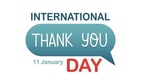 Premium Vector International Thank You Day January Vector