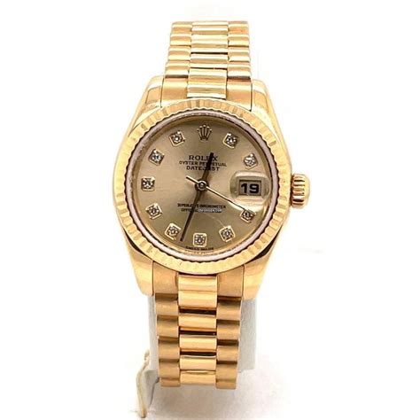 Rolex Ladies Datejust President 26mm 18k Yellow Gold Diamond For 15500 For Sale From A