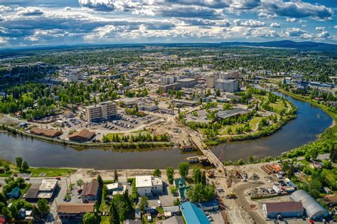 Aerial,View,Of,The,Fairbanks,,Alaska,Skyline,During,Summer | My Alaskan ...