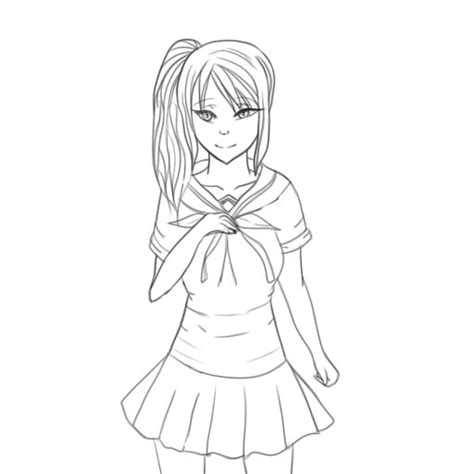 Yandere Chan Lineart By Anthirules On Deviantart