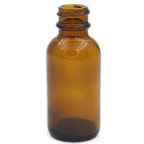 Oz Amber Boston Round Glass Bottle Issa Packaging