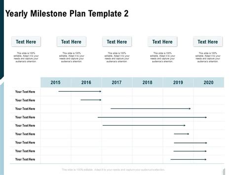 Yearly Milestone Plan Template Ppt Powerpoint Presentation Slides