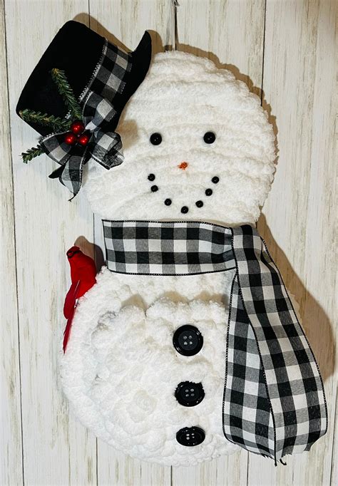 Snowman Door Hanger Etsy