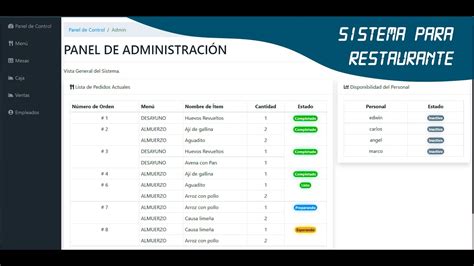 Sistema Para Restaurante En Php Mysql Con C Digo Fuente Youtube