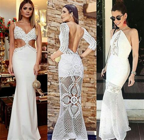 Dise Os A Crochet Vestido De Croche Branco Vestido Longo Croche