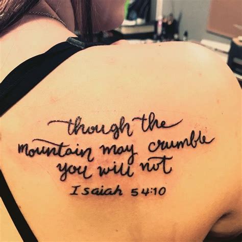 Bible Verse Tattoo Of Isaiah 5410 Verse Tattoos Bible Verse