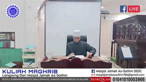 siaran langsung tazkirah jumaat masjid  solihin ustaz ahmad