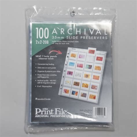 Print File Archival Transparency Sleeves 2×2 20b Beau Photo Supplies Inc