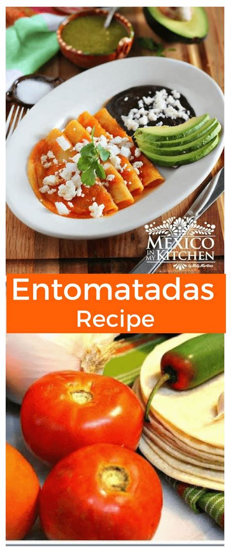 An Entomatadas Recipe With Tomatoes Avocado And Cheese On The Side