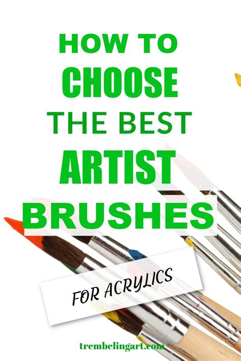 How To Choose The Right Artists Brushes Artofit