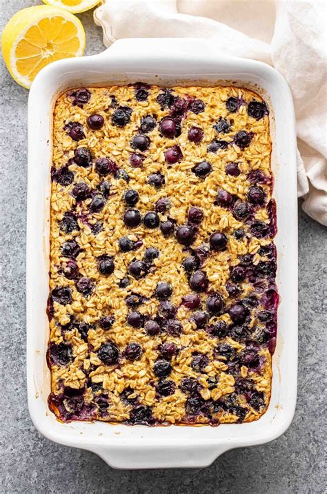 Lemon Blueberry Baked Oatmeal Recipe Runner