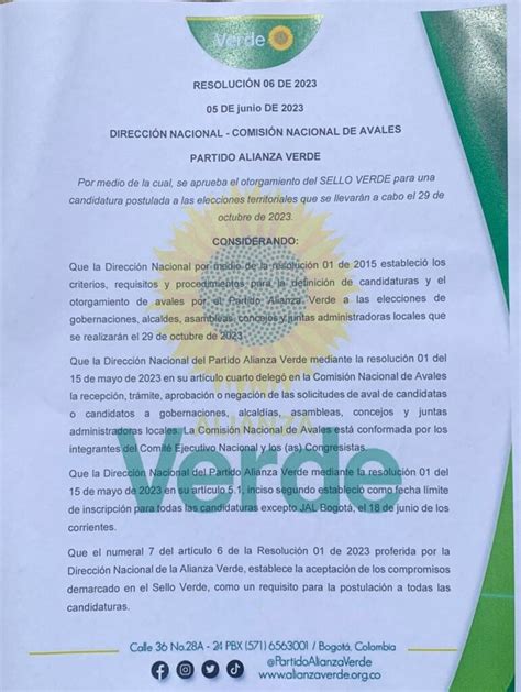 Partido Verde Le Entreg Aval A Alfredo Varela Para La Gobernaci N Del