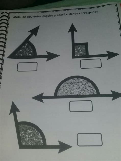 mide los siguientes ángulos y escribe donde corresponda Brainly lat