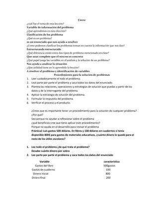 Caracterisncas De Los Problemas PDF