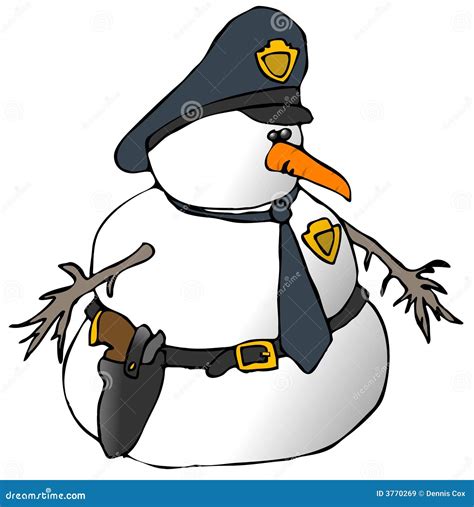 Snowman Cop Royalty Free Stock Images Image 3770269