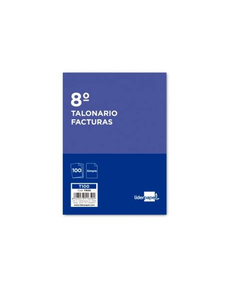 Comprar Talonario Liderpapel Facturas 8º