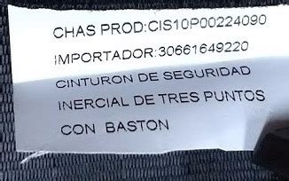 Cinturon De Seguridad Inercial Delantero Con Baston Homolog Envío gratis