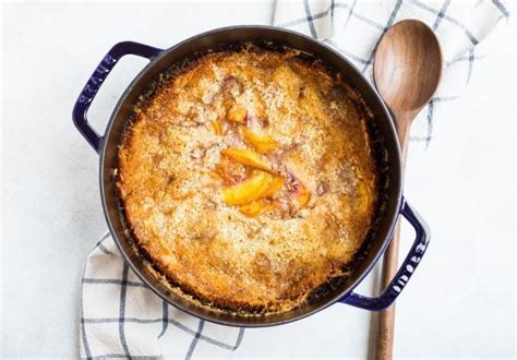 Dutch Oven Peach Cobbler | Oven or Campfire Recipe