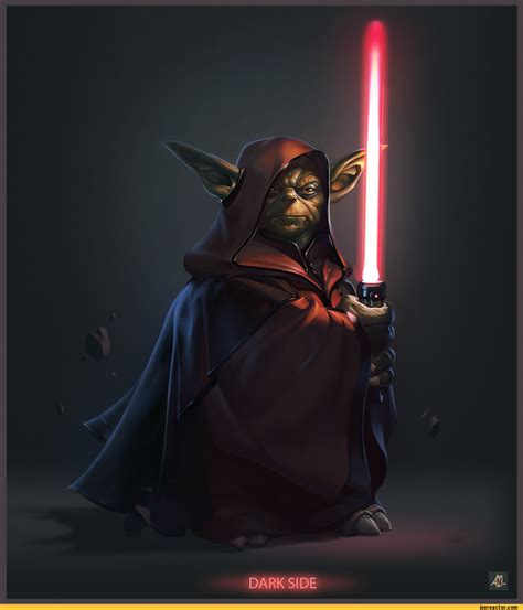 Dark Side Yoda | Star wars illustration, Star wars images, Star wars ...