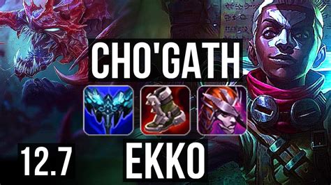 Cho Gath Vs Ekko Mid Rank Cho Solo Kills Games