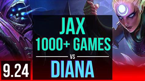 Jax Vs Diana Top 1000 Games Triple Kill Kda 10 1 2 9 Solo Kills