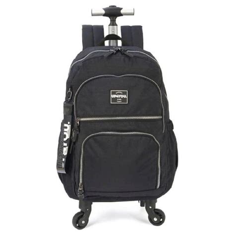 Mochila Rodinhas Luxcel Up You Crinkle Preto Para Notebook