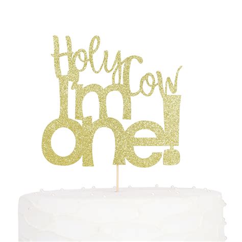 Buy Holy Cow Im One Cake Topper Twinkling Barnyard Smash Cake Topper