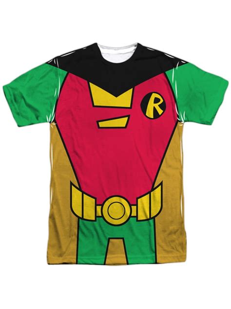 Teen Titans Go Animated Dc Tv Show Robin Uniform Adult Frontback