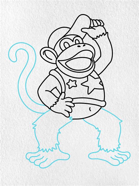 how to draw diddy kong