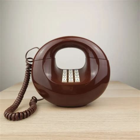 Vintage S Western Electric Brown Sculptura Donut Telephone Untested