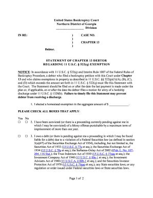 23 Printable chapter 13 bankruptcy forms Templates - Fillable Samples in PDF, Word to Download ...