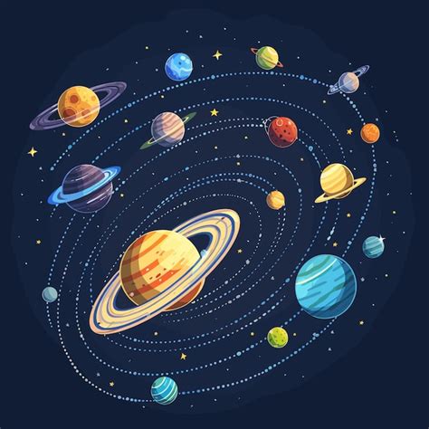 Planetas Del Sistema Solar Vector Premium