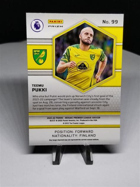 2021 22 Panini Mosaic Premier League TEEMU PUKKI Gold Reactive Prizm